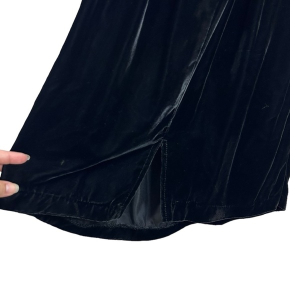 VINTAGE Positively Ellyn Velvet Strapless Sweetheart Neckline Mini Dress Black - Picture 6 of 9